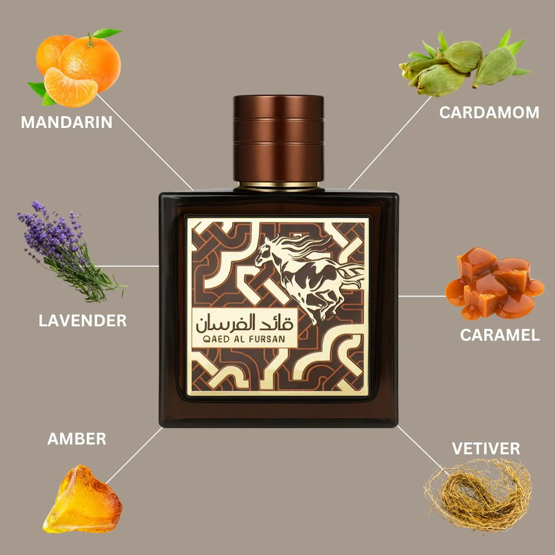 LATTAFA QAED AL FURSAN BLACK, EDP 90ML/3.Oz MENS