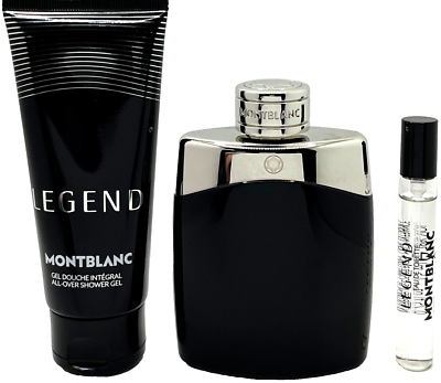 MONT BLANC LEGEND 3PC 3.3 EDT SPR, 3,3 SHOWER GEL,MINI