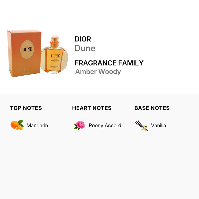 DIOR DUNE FOR WOMEN EAU DE TOILLETE 3.3OZ