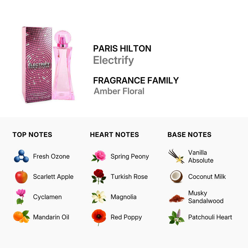 PARIS HILTON Womens Electrify EDP Spray 3.4 oz