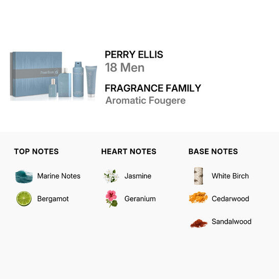 PERRY ELLIS Perry Ellis 18 Men Eau De Toilette 100ML/3.4Oz 4 Pc Gift Set