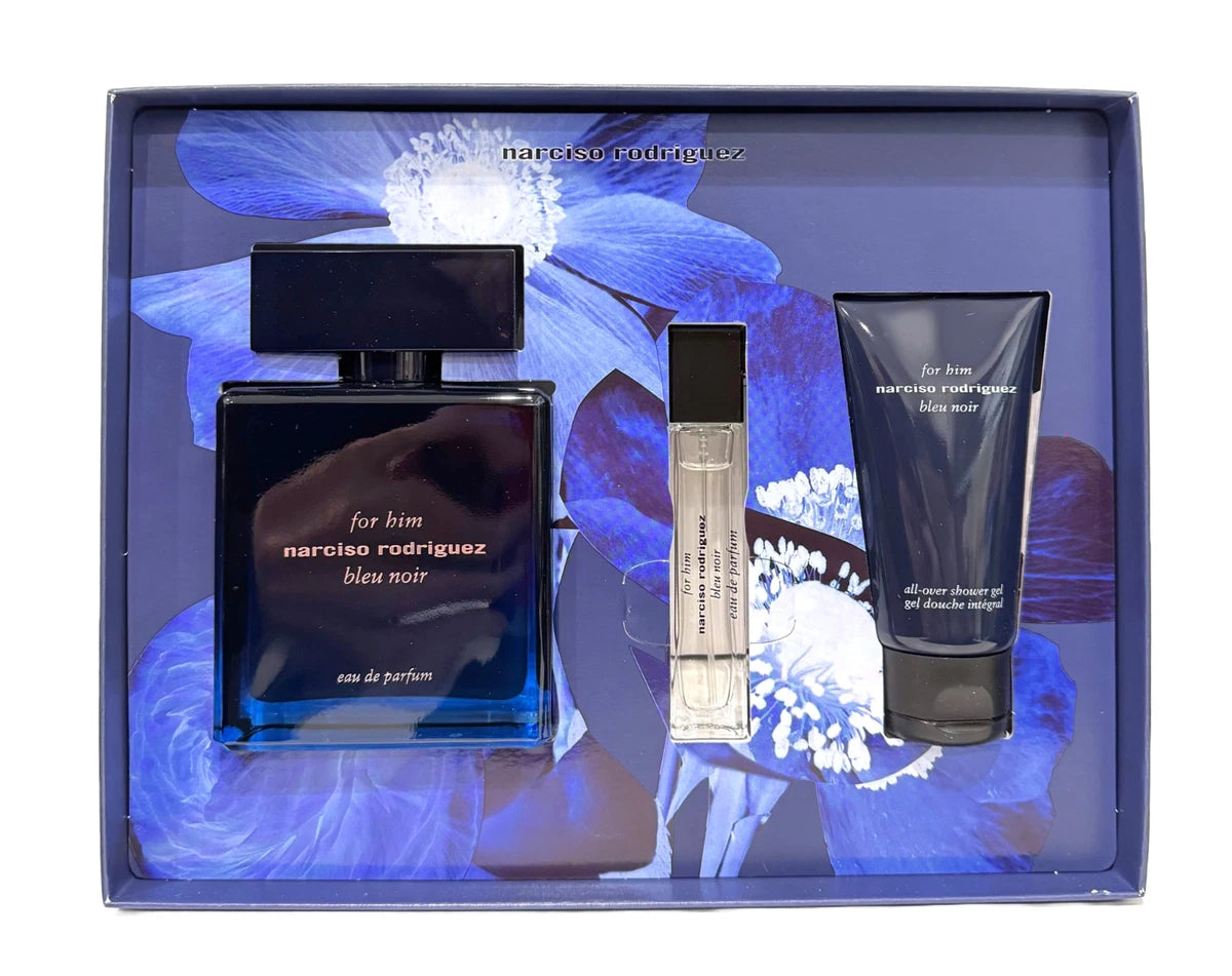 Narciso Rodriguez Blue Noir 3Pc 3.4 EDP Spray/1.6 S/, 10ML EDP SET