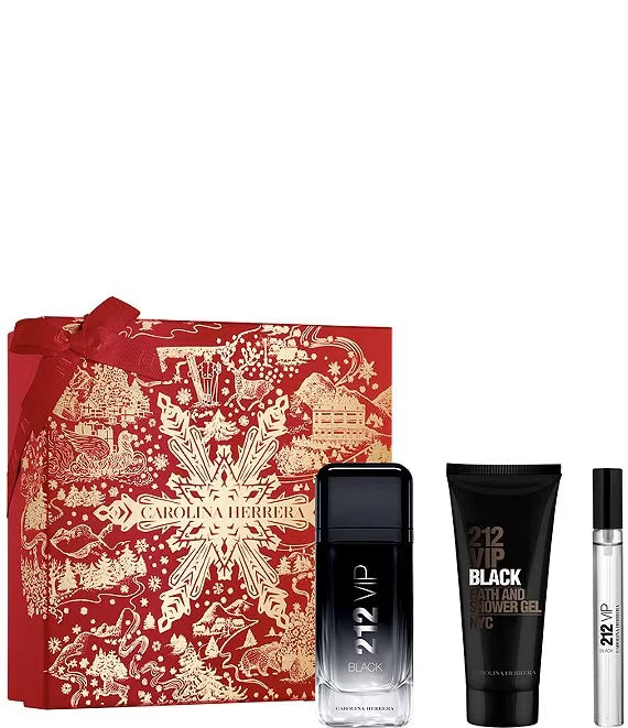 CAROLINA HERRERA 212 BLACK EDP SET 3PC
