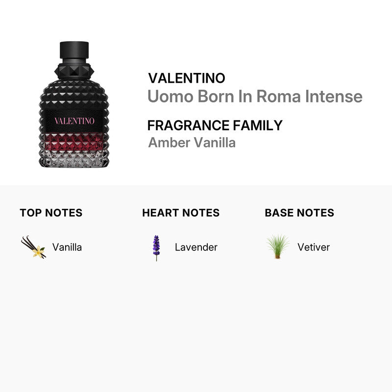 VALENITNO BORN IN ROMA INTENSE EDP FOR MEN 3.4OZ/100ML