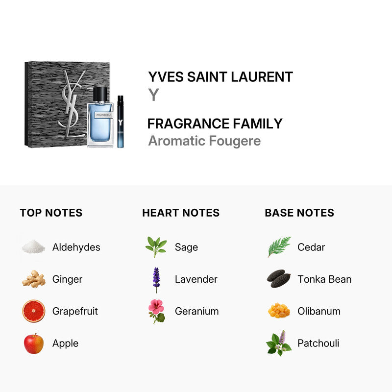 YSL Y Eau de Parfum 3-Piece Gift Set