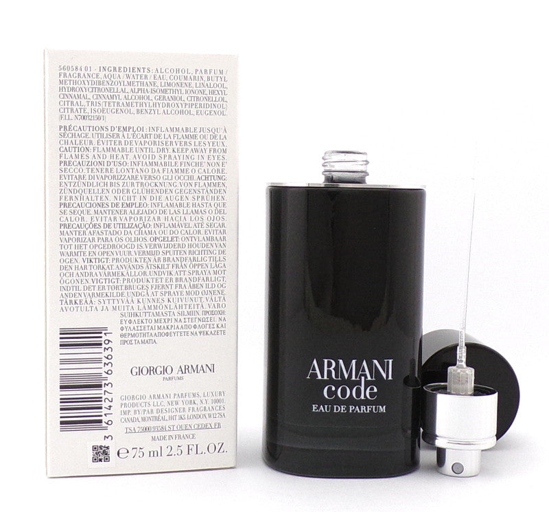 GIORGIO ARMANI CODE EDP 75ML/2.5OZ TESTER