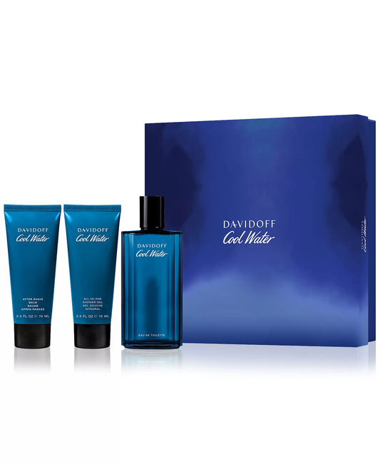 Davidoff Cool Water 3pc Set 4.2 oz Eau de Toilette for Men
