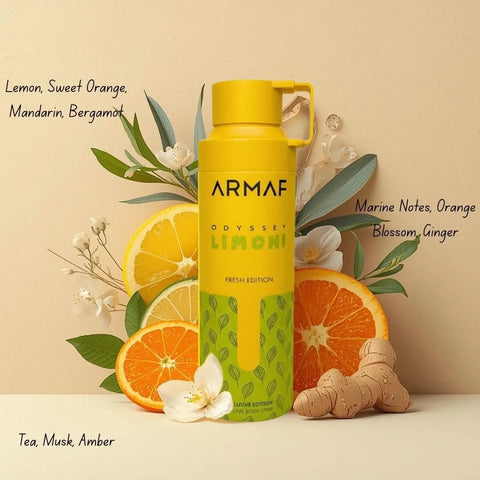 ARMAF Odyssey Limoni Body Spray -200ml/6.8oz