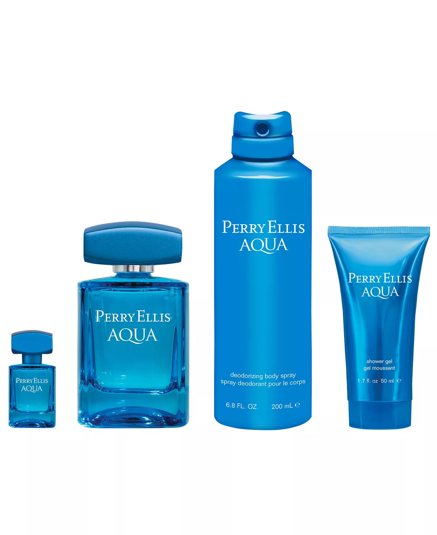PERRY ELLIS Aqua Eau De Toilette 100ML/3.4Oz 4 Piece SET