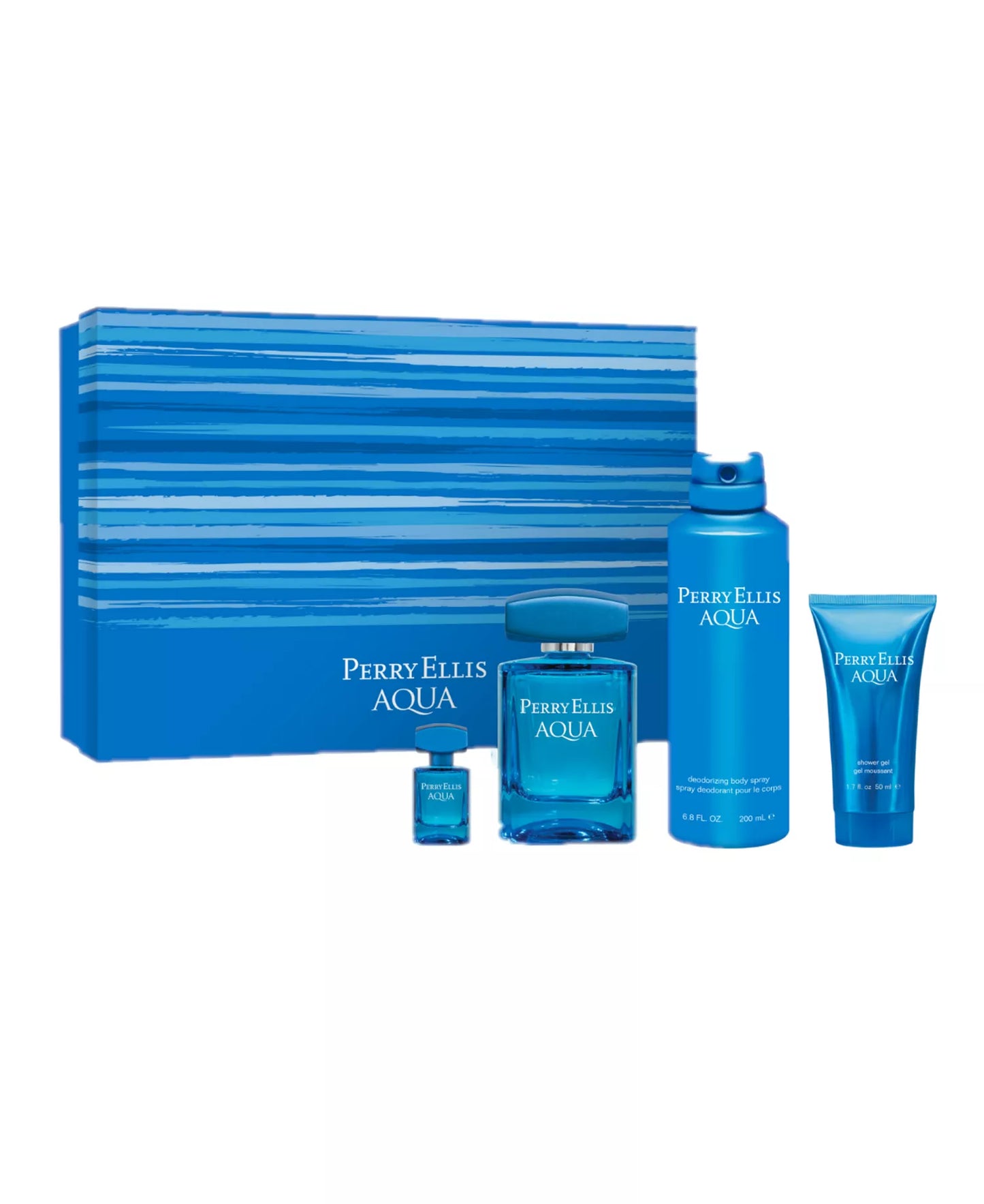 PERRY ELLIS Aqua Eau De Toilette 100ML/3.4Oz 4 Piece SET