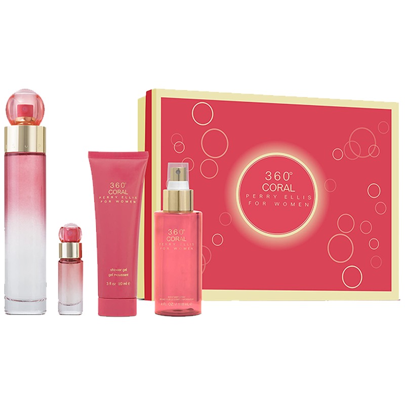 PERRY ELIS 360 Coral Women 4-piece Gift Set