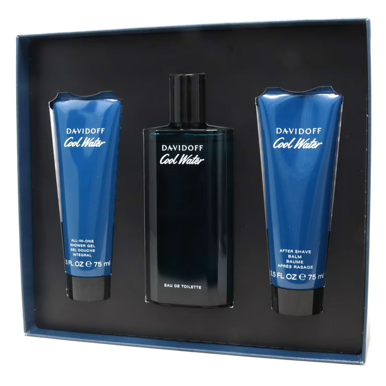 DAVIDOFF COOL WATER EDT 3PC GIFT SET MEN'S