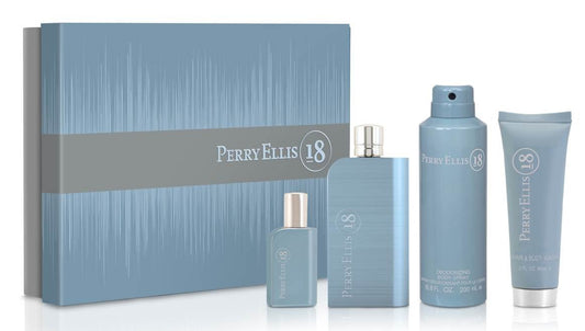 PERRY ELLIS 18 Eau De Toilette 4 Piece SET 100ML/3.4Oz