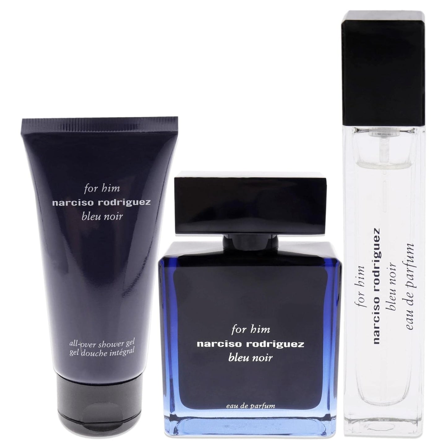 Narciso Rodriguez Blue Noir 3Pc 3.4 EDP Spray/1.6 S/, 10ML EDP SET