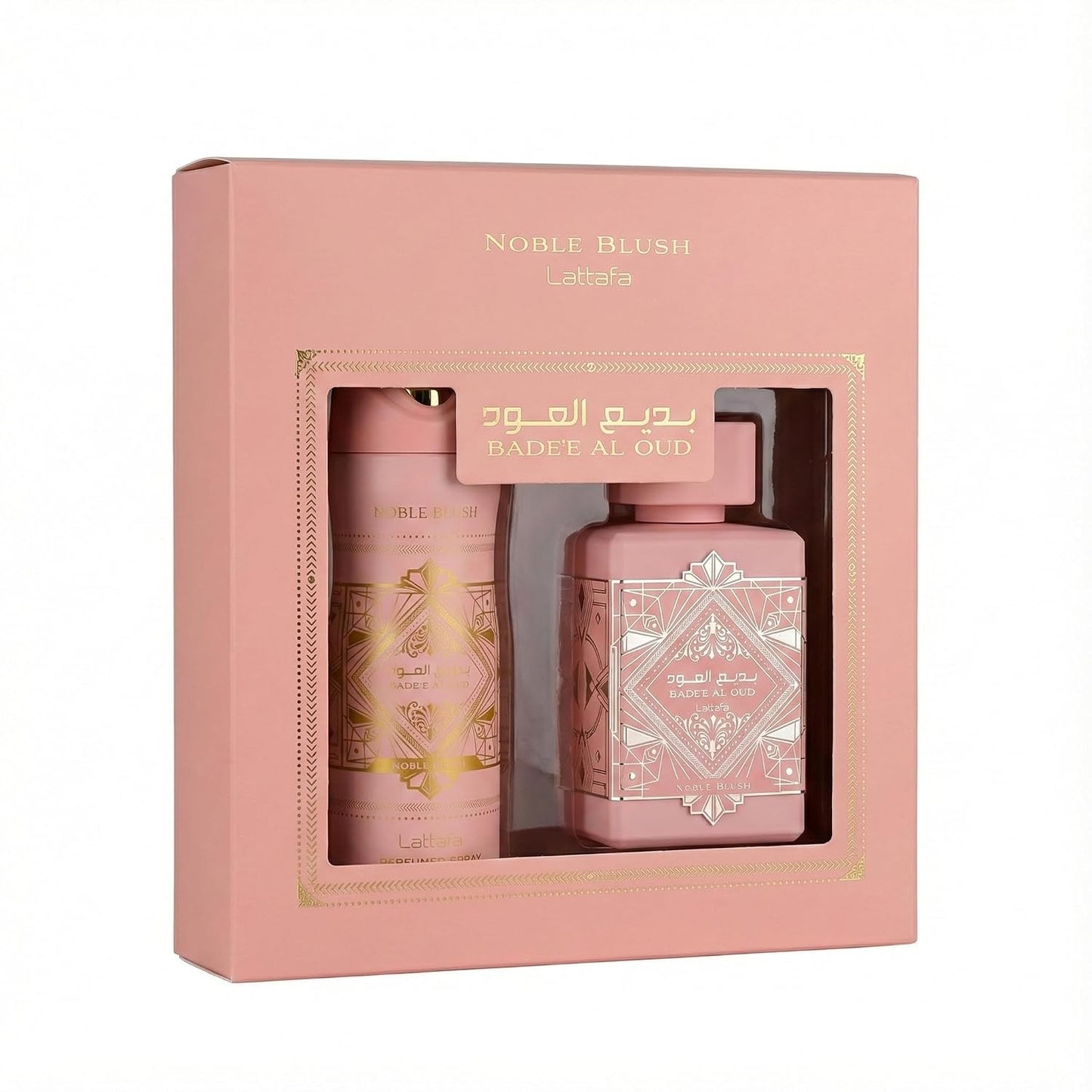 LATTAFA WOMEN NOBLE BLUSH BADE'E AL OUD SET 2PC