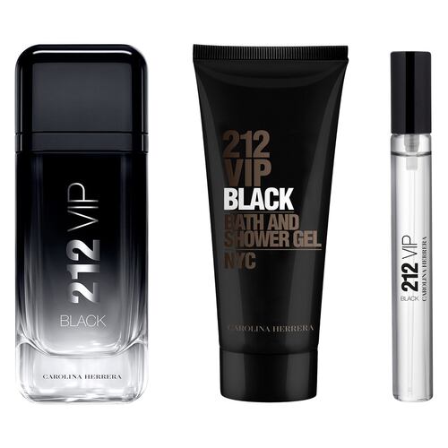CAROLINA HERRERA 212 BLACK EDP SET 3PC