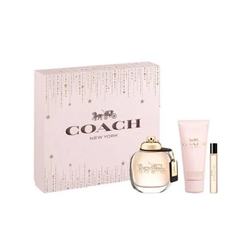 Coach Cologne Gift Set Eau De Toilette Spray 3.3 oz & All Over Shower Gel 3.3 oz & Eau De Toilette Spray Mini 0.5 oz
