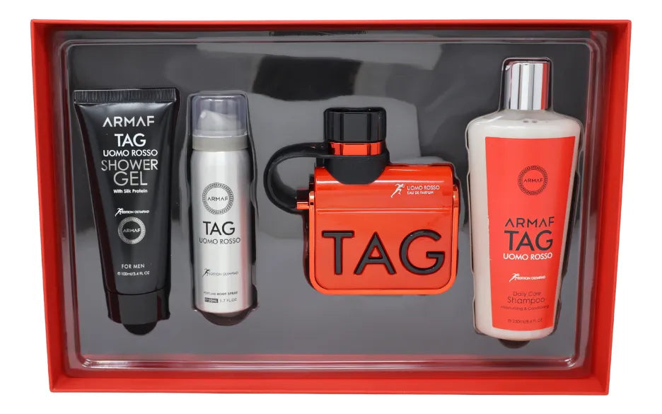 ARMAF Tag Uomo Rosso 4 Piece Set Eau De Parfum 100ML/3.4Oz