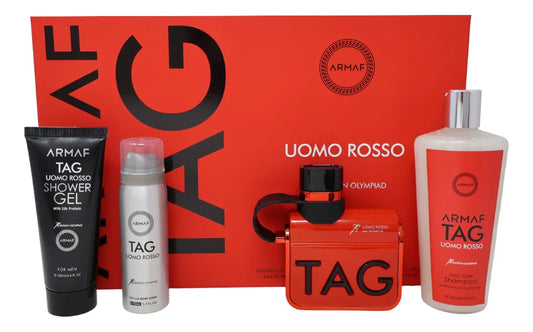 ARMAF Tag Uomo Rosso 4 Piece Set Eau De Parfum 100ML/3.4Oz