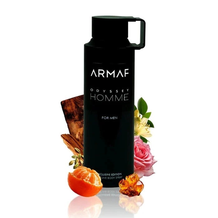ARMAF Odyssey Homme Black Body Spray-6.8oz/200ml - Men
