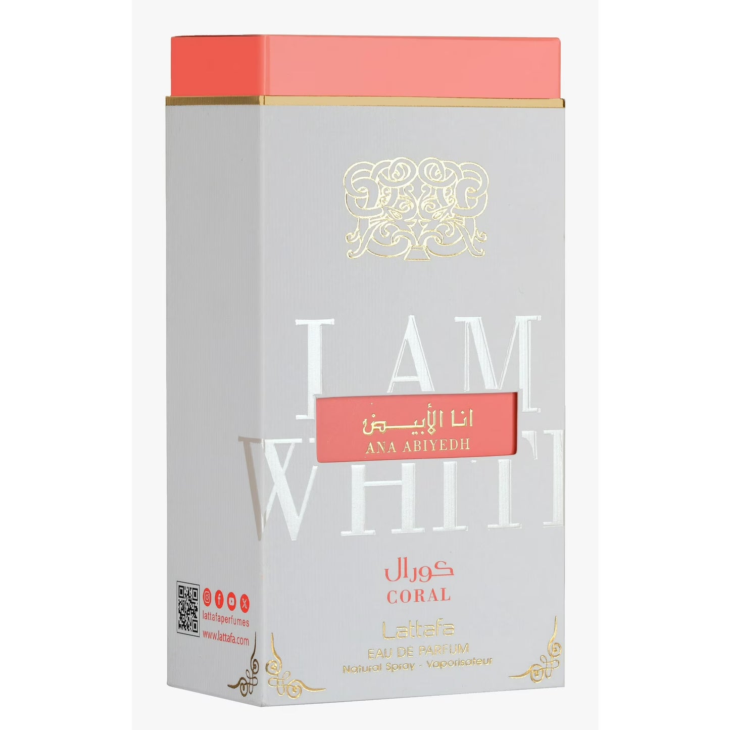 LATTAFA Ana Abiyedh Coral Eau De Parfum 100ML/3.4Oz