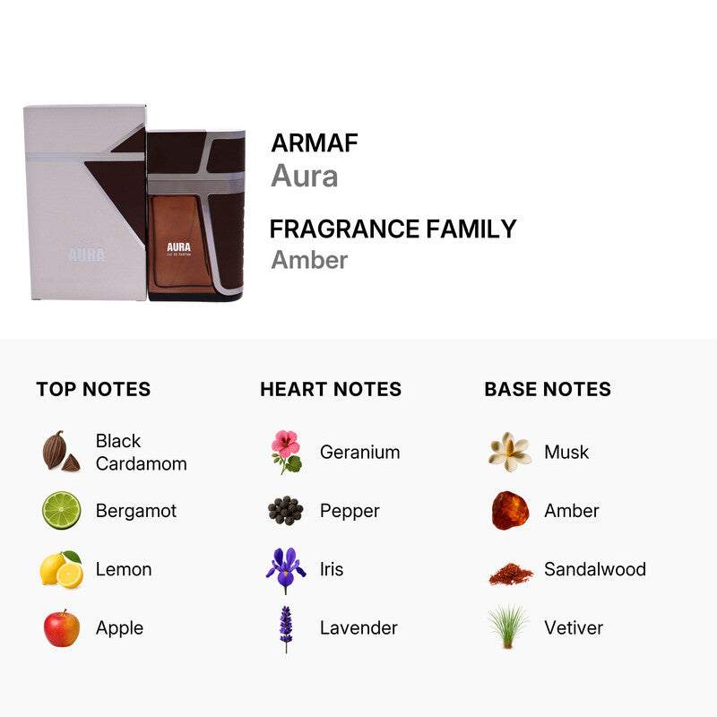 Armaf  Aura by for Men - 3.4 oz EDP Spray
