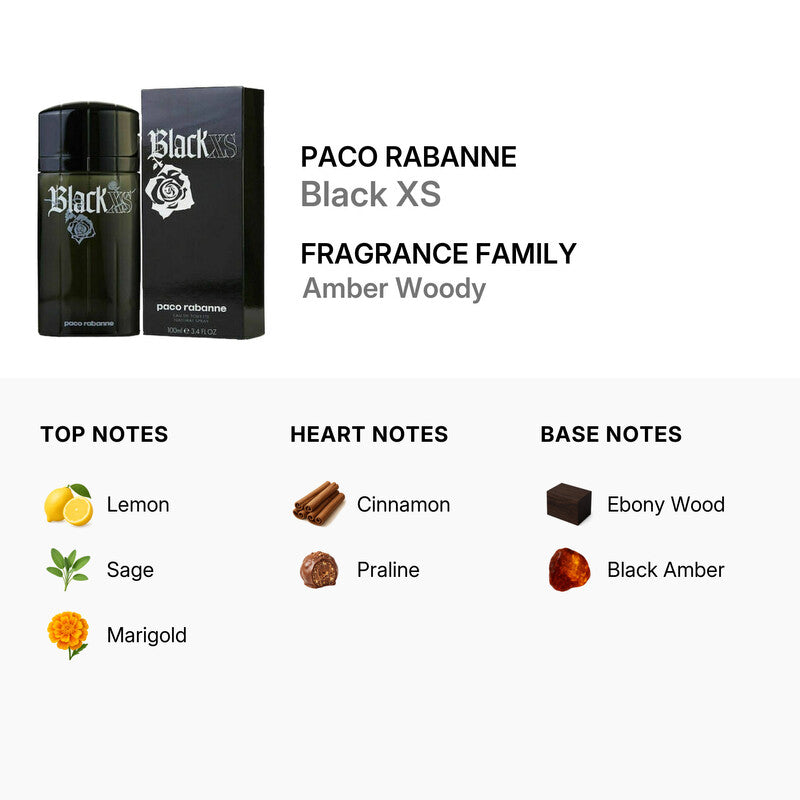 Paco Rabanne Black XS by for Men - 3.4 oz EDT