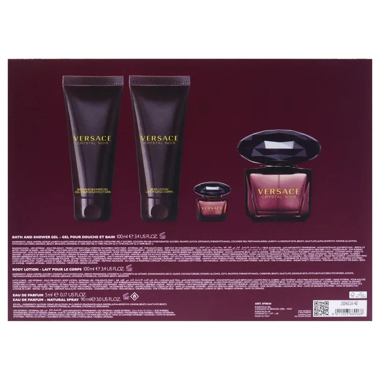 VERSACE NOIR POUR FEMME GIFT SET 4PC EAU DE PERFUM