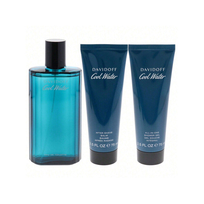 DAVIDOFF COOL WATER EDT 3PC GIFT SET MEN'S