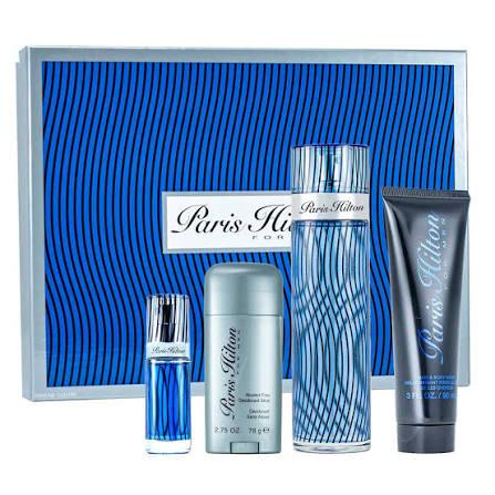 Paris Hilton For Men, 4 PCS, EDT Spray 3.4 ml/ 100ml , Hair&Body Wash 90 ml.