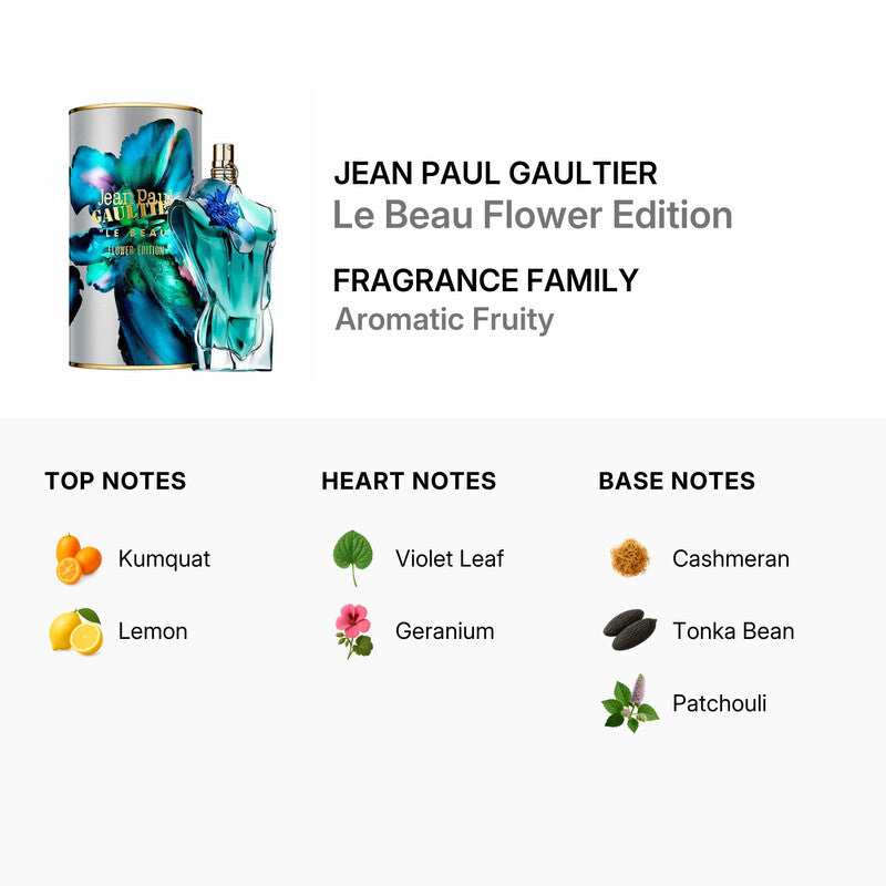 Jean Paul Gaultier  Men's Le Beau Flower Edition EDP 4.2 oz