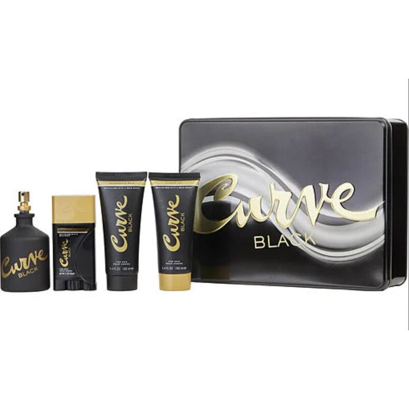 Liz Claiborne Men's Curve Black 4pcs EDC Gift Set