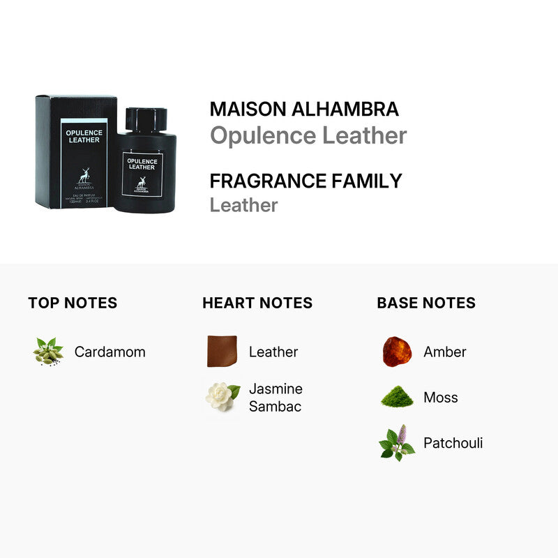 Maison Alhambra Men's Opulence Leather EDP Spray 3.4 oz