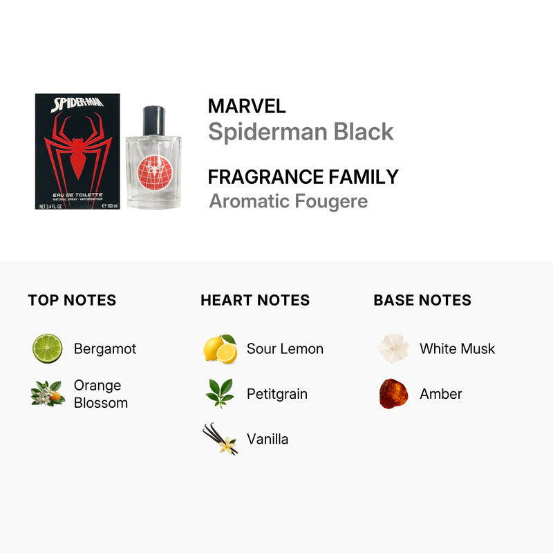 Marvel Spider-man Black Eau de Toilette Spray 3.4 oz