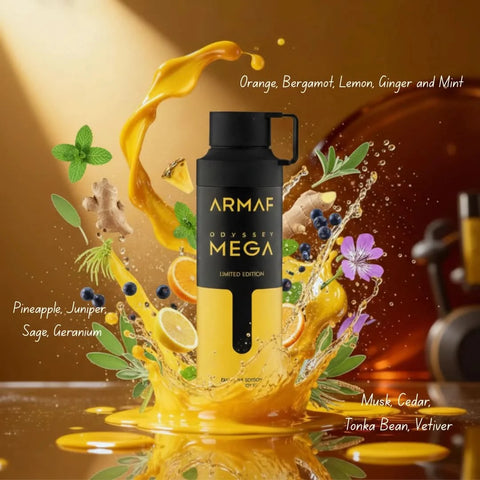 ARMAF Odyssey Mega Body Spray -200ml/6.8oz