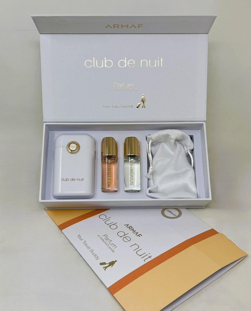 Armaf Club de Nuit Parfum Travel Buddy Set Eau de Parfum 12ML + 12 ML Oil Luxury Case & Pouch Ladies