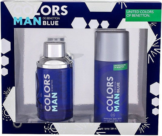 Benetton Colors Man Blue EDT Set 2Pc